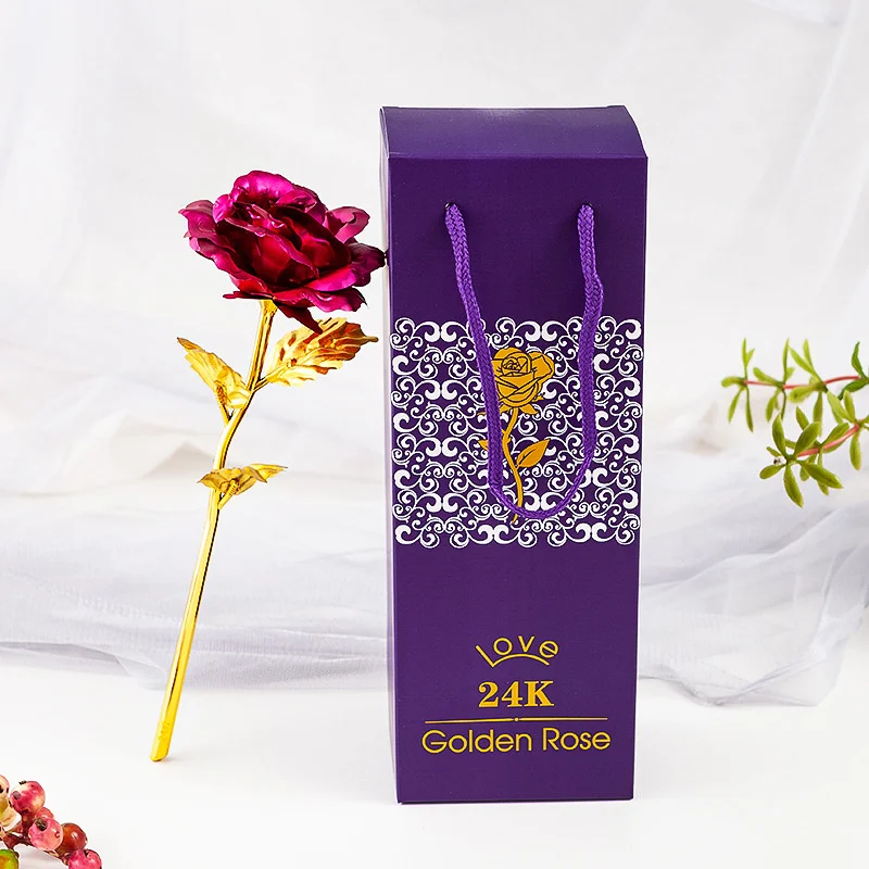 Romantic Rose 24k Gold Foil Plated Gifts Roses Mothers Day