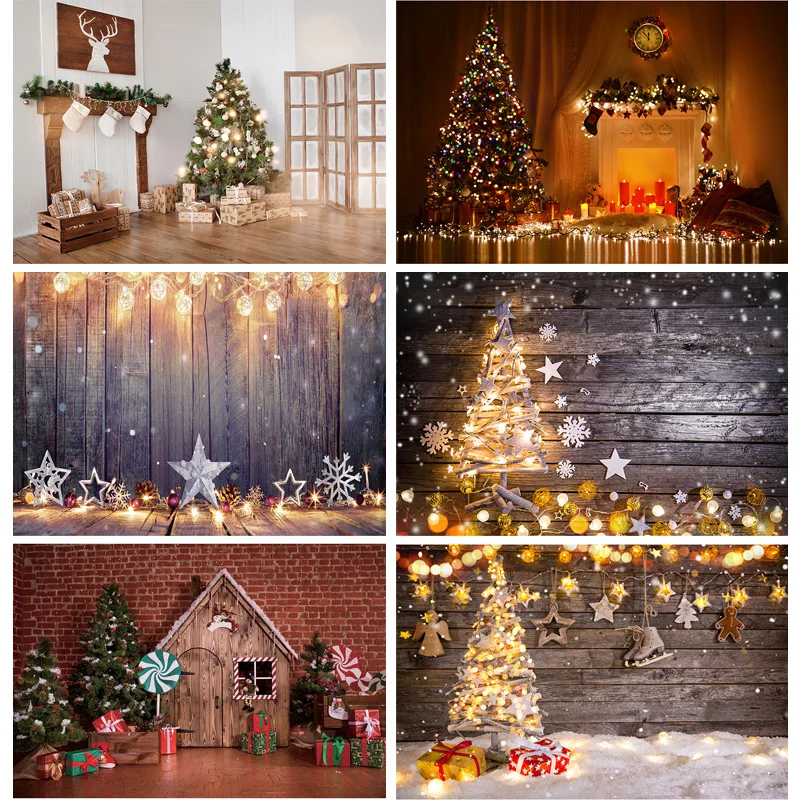 

Christmas Theme Photography Background Snowman Christmas tree Children Portrait Backdrops For Photo Studio Props 21921 CXSC -06