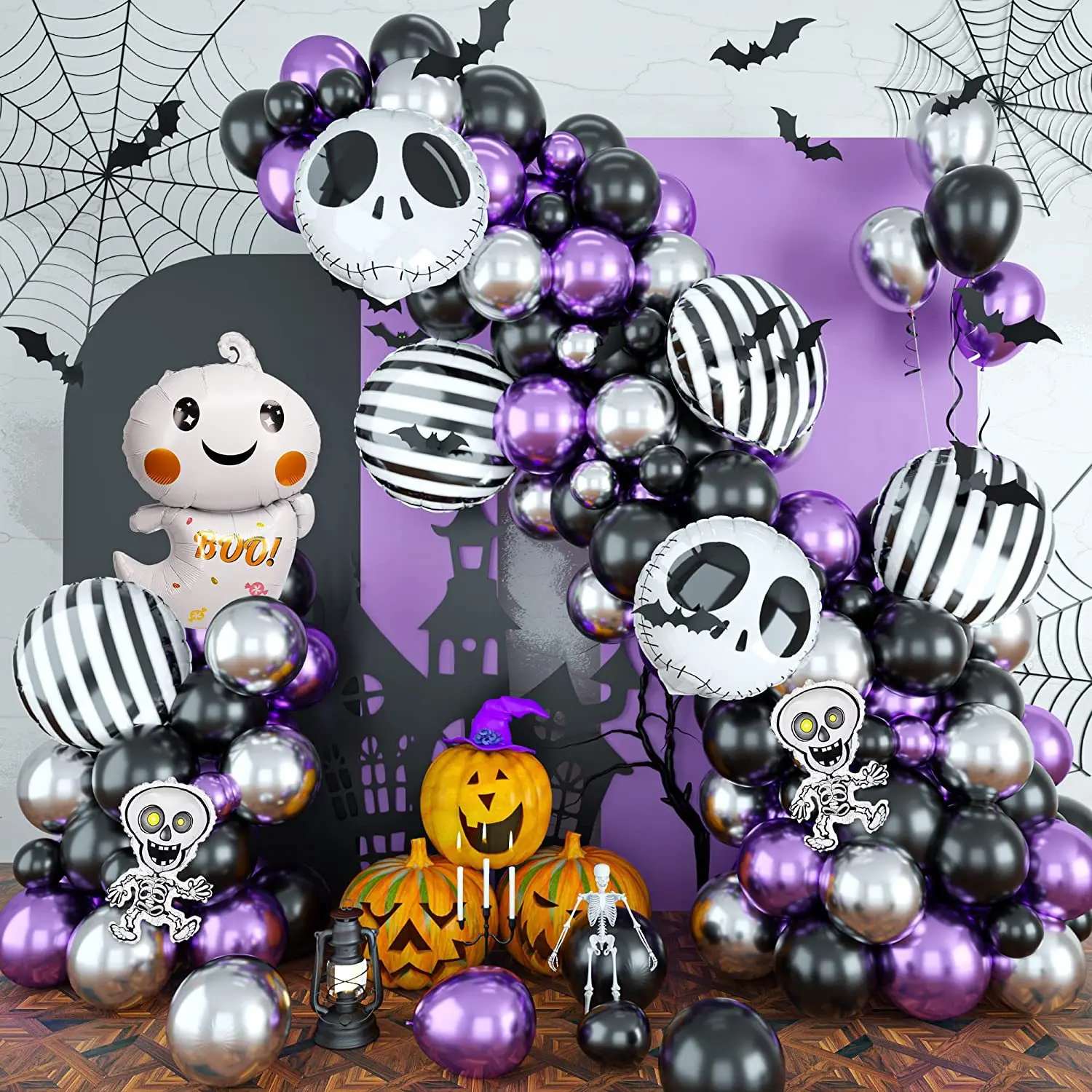 Scary Halloween Balloons, Halloween Foil Balloons, Eyeball Balloons, Grim Reaper