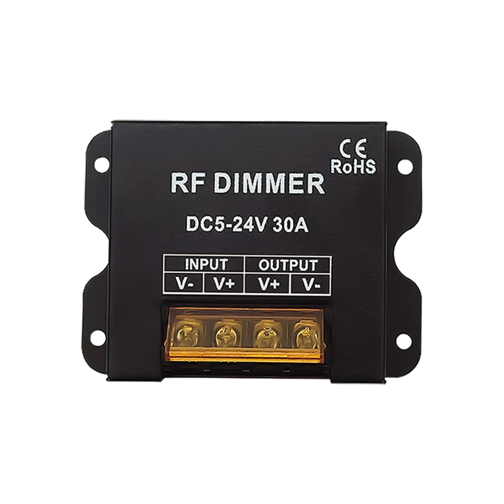 30A LED Dimmer Controller Low Voltage 12-24V with 3 Key RF Wireless Remote Control for LED Single Color Lighting String Strip led strip controller led dimmer controller led string dimmer
