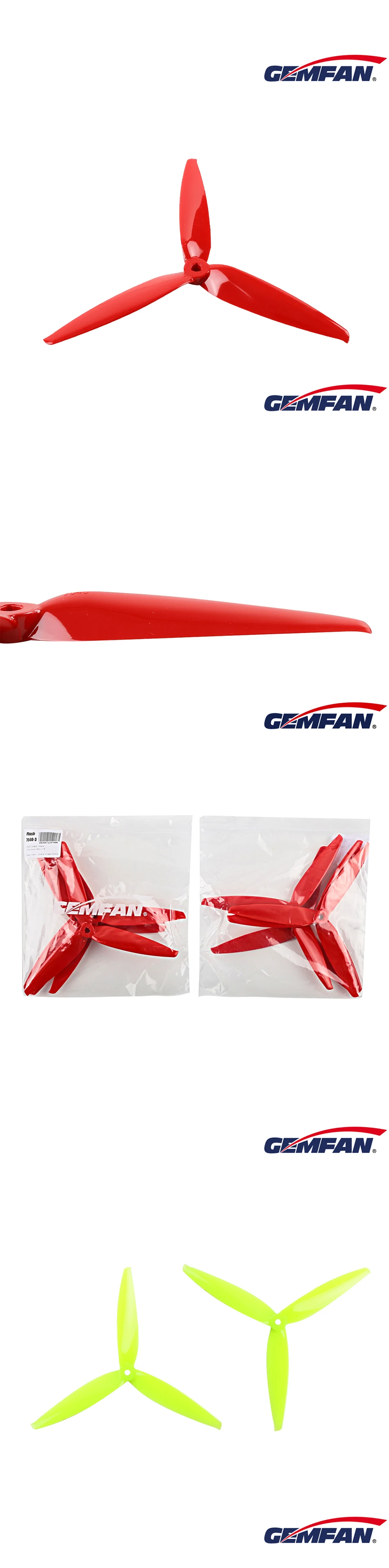 2/6/12Pairs Gemfan Flash 7040 Propeller - 7inch 3-Blade 7X4X3 CW CCW Props For FPV RC Drone Racing Freestyle Long Range Quadcopter 23