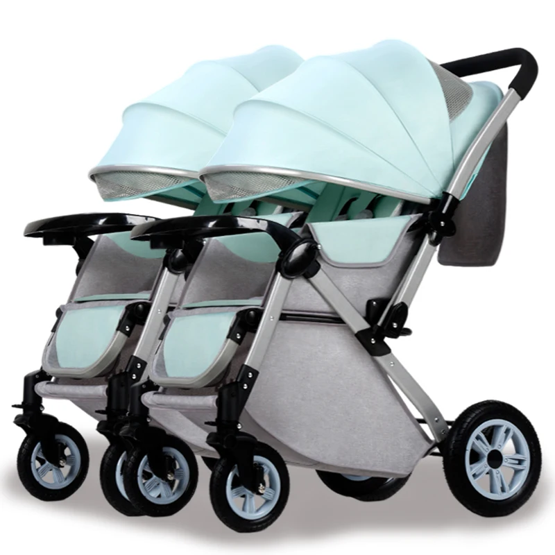 Split combination Twin stroller Two-way seat and lie down