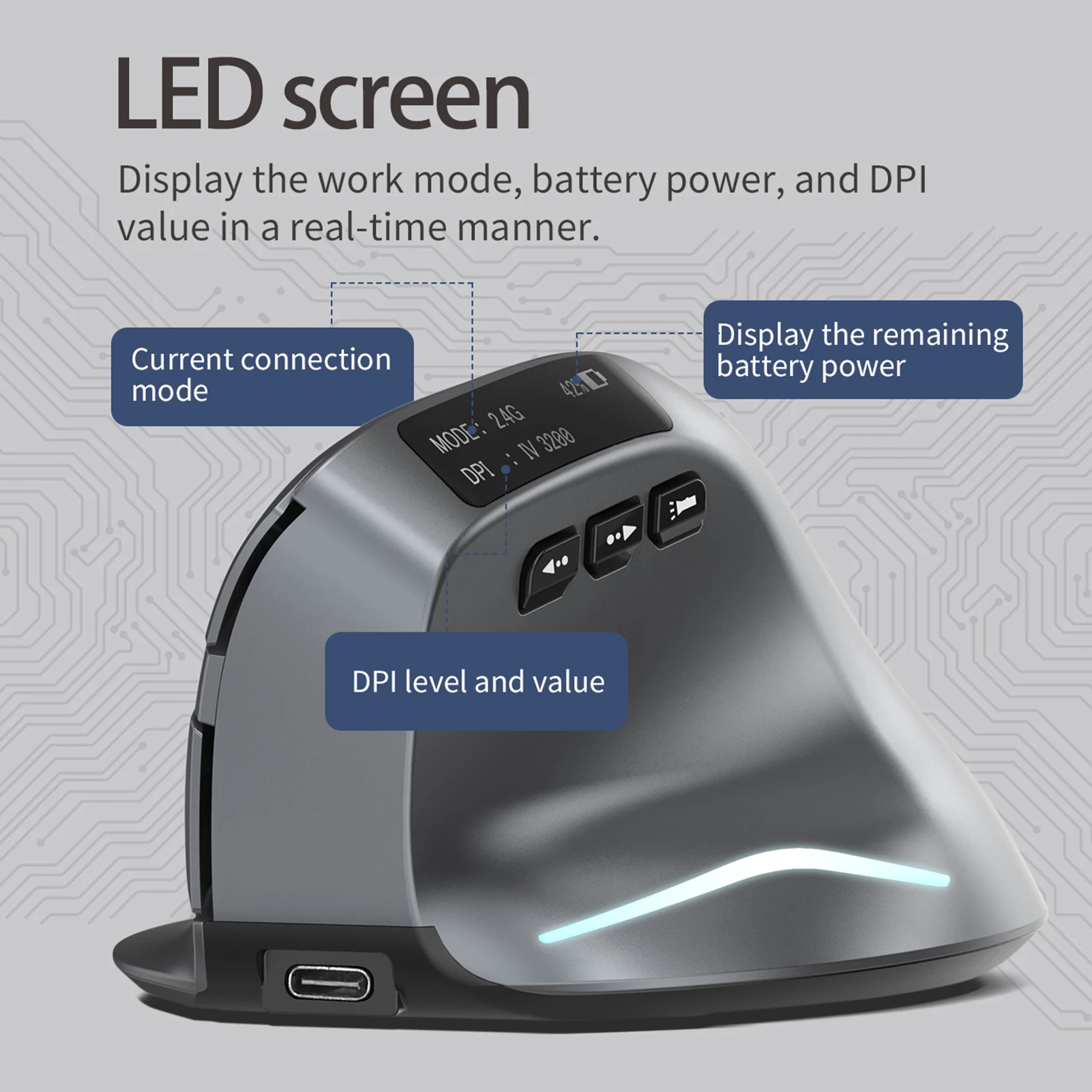 ماوس ZELOTES F-26C ماوس لاسلكي مزدوج الوضع قابل لإ...