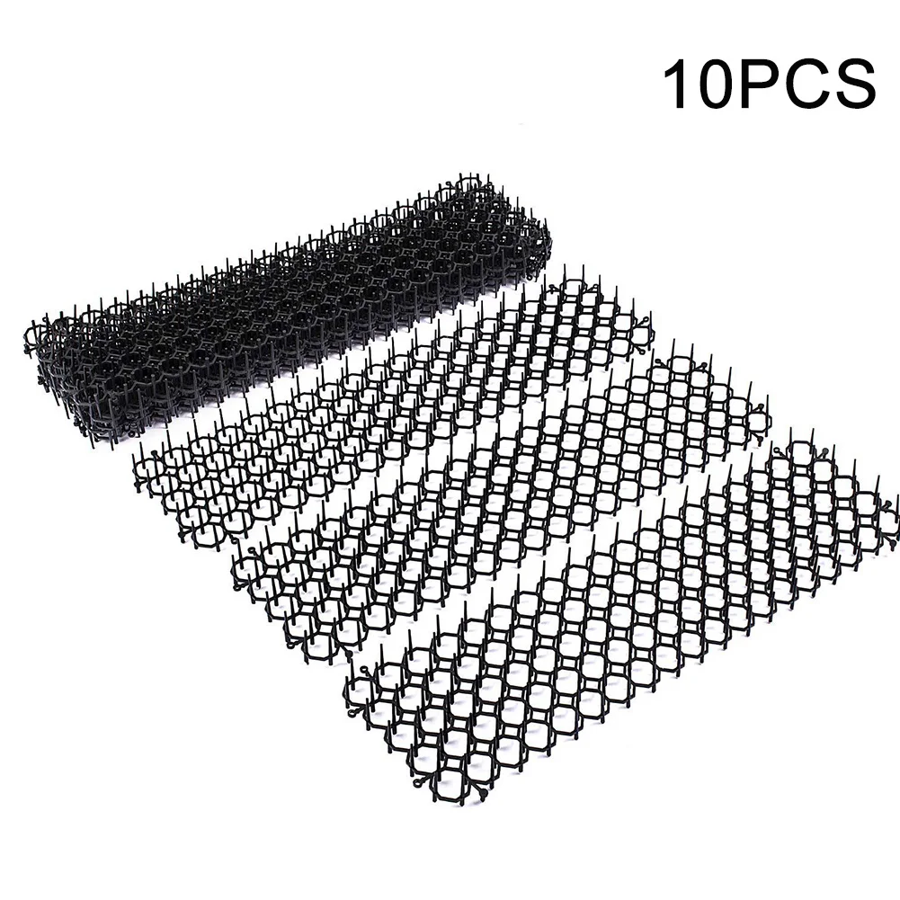 

10pcs/set Deterrent Devices Scat Mat Sting Prickle Cat Dog Garden Isolation Outdoor Indoor Square Spikes Straps Anti Digging