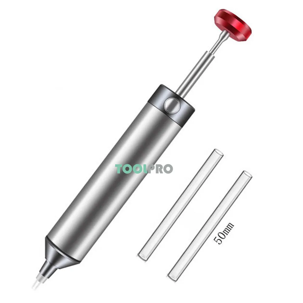 Pompe à dessouder sous vide manuelle en aluminium pour modélisme, quatre couleurs disposées en ligne