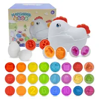 Montessori Baby Learning Children Toys Shape Matching Sorters Puzzle Game Color Learning Eggs Educational Toys For 3-6 Years Old 1