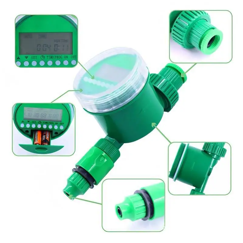 Automatic Garden Irrigation Timer LCD Display Waterproof Programmable Watering C