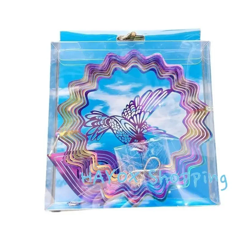 3D Butterfly Wind Chimes，stainless Steel Sun Catcher Stained Mandala Wind Chimes Pendant Garden Home Decoration Wind Spinner 6