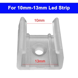LED Connector Mounting Clips - Plastic Wall Fixing Accessories for Neon Strip Lights (5 to 100 Pieces) (For 10mm-13mm Strip)