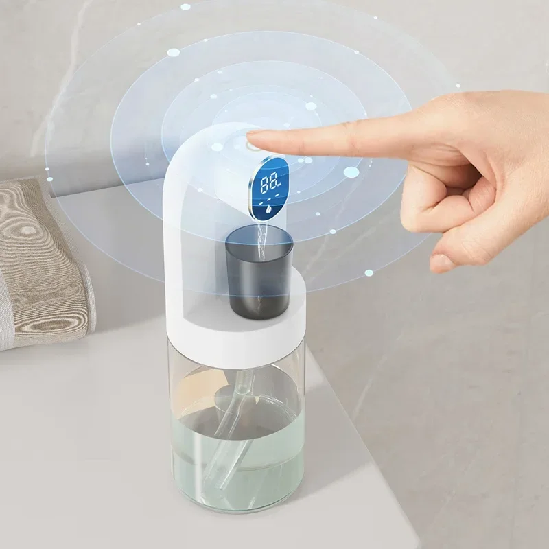 Smart 600ml Mouthwash Dispenser with Magnetic Induction,Wall Mounted, 4 Gear Liquid Control, Auto Cleaning