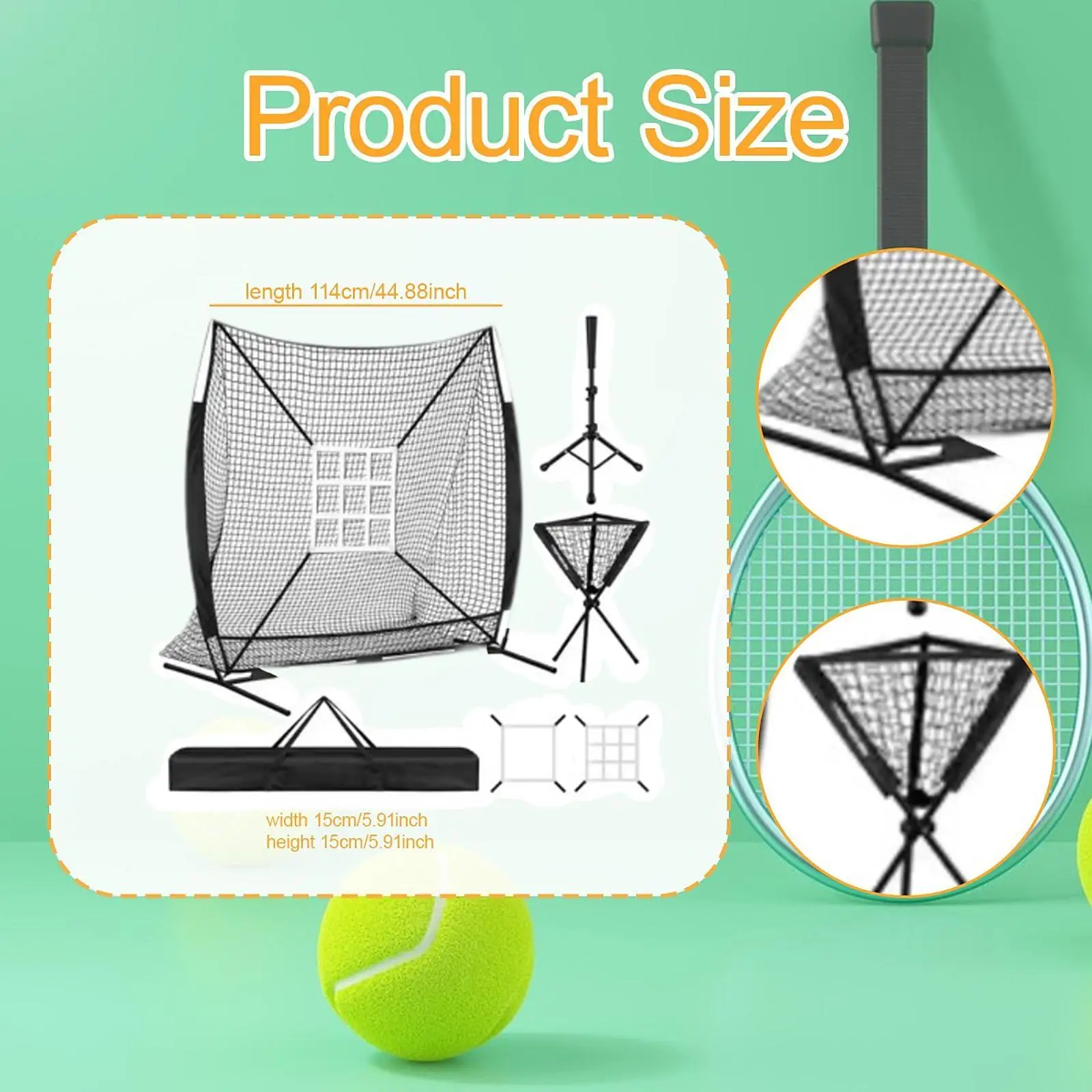 Baseball Softball Net 7x7 Ft Lightweight with Strike Zone, Tee, Baseball Softball Net 7x7 Ft Lightweight with Strike Zone, Tee,