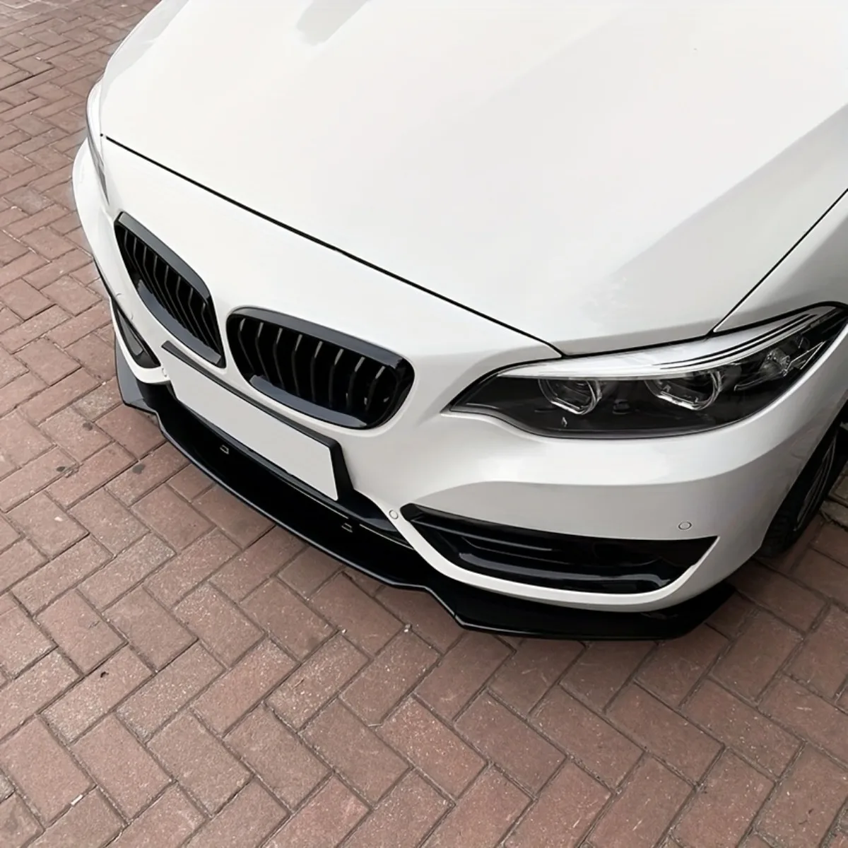 BMW 2 시리즈 F22 F23 2013-2021 프론트 범퍼 립 스포일러 디퓨저 스플리터 ABS 바디 키트 튜닝 글로스 블랙