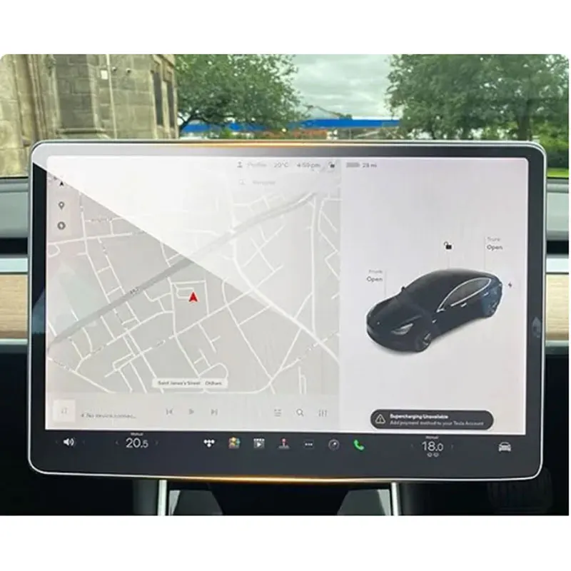 

Tempered Glass Film Protector For New Tesla Model 3 Y 2024 GPS radi ocentral control board Screen Protective Film