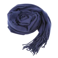 Wool Scarves Winter Soft Warm Cashmere Shawl Thickened Long Tassel Shawl Warm Scarf Fashion Solid Color Women Man Scarf 4