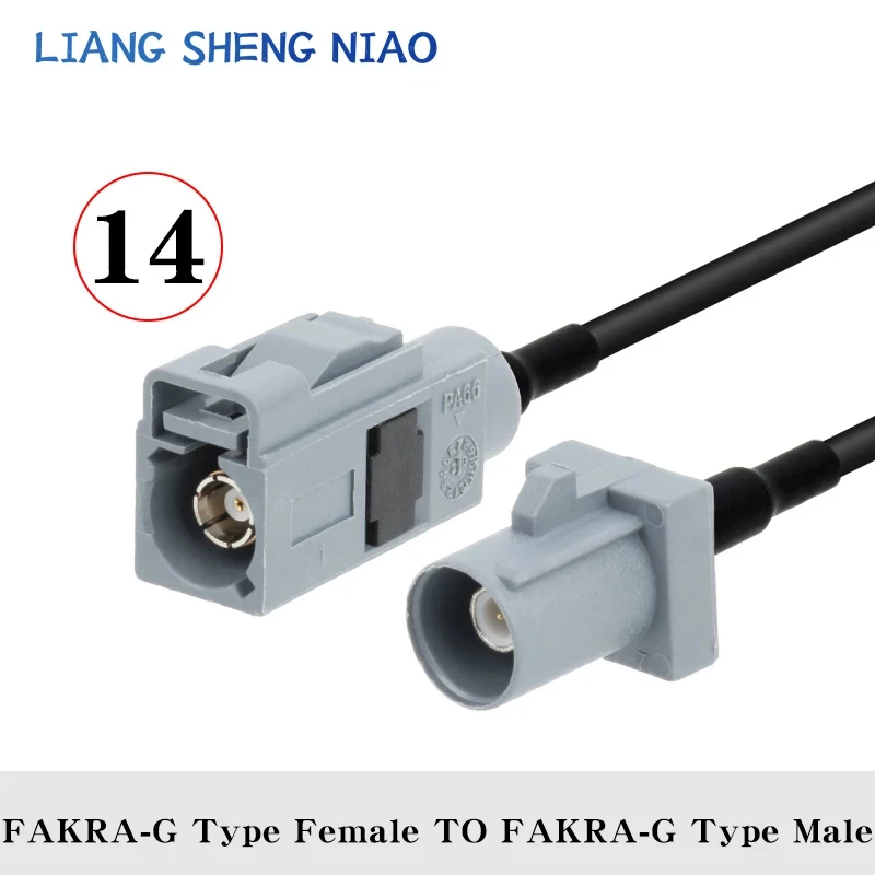 Fakra G Male/Female RG174 Coaxial Cable for Car Satellite Radio GSM Cellular Phone 50Ohm for Car Telematics Extension Cable