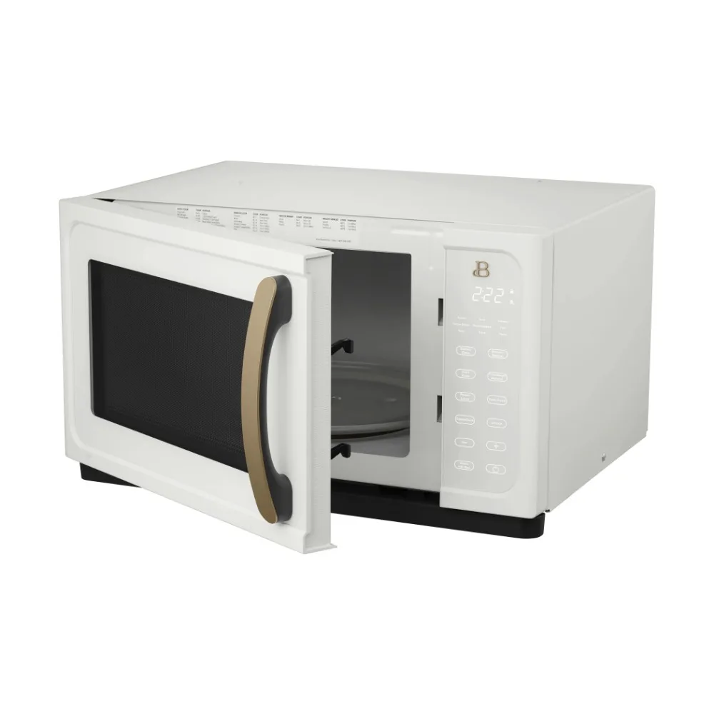2024 Beautiful 1.1 Cu ft 1000 Watt, Sensor Microwave Oven, White Icing by Drew Barrymore 3