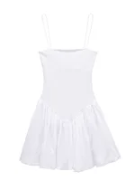 Willshela Women Fashion Solid Pleated Patchwork Backless Mini Dress Vintage Thin Straps Square Collar Female Chic Lady Dresses - Image 6