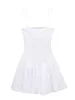 Willshela Women Fashion Solid Pleated Patchwork Backless Mini Dress Vintage Thin Straps Square Collar Female Chic Lady Dresses 6