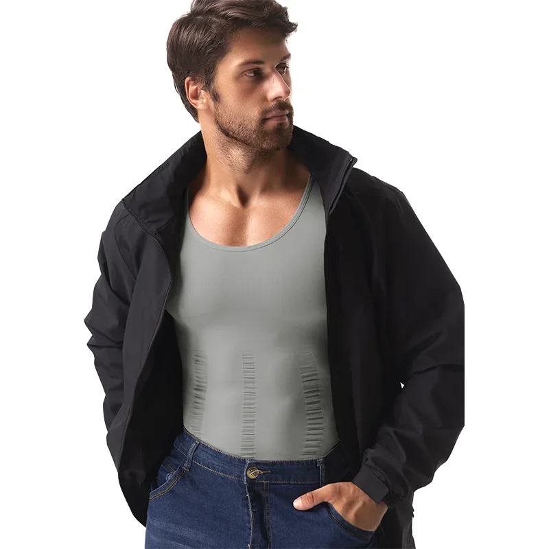 Model wearing compression tank top - color options