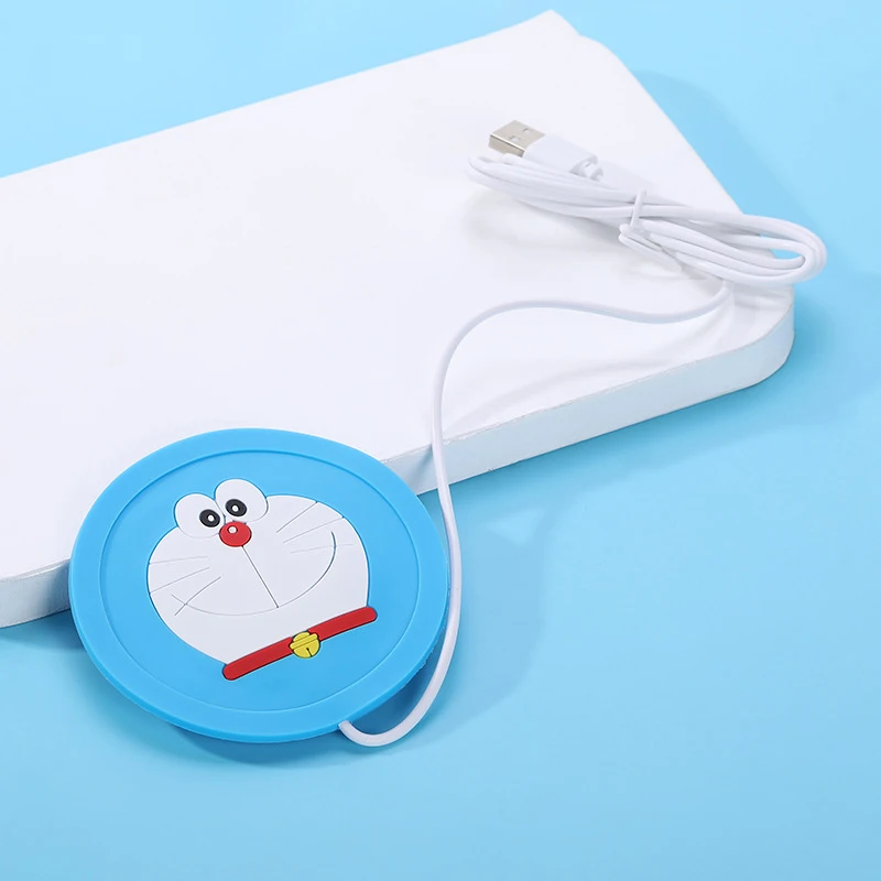 USB heat warmer USB power supply tea coffee cup mug warmer heating cup mat pad coasters for office gadget cartoon original wood grain