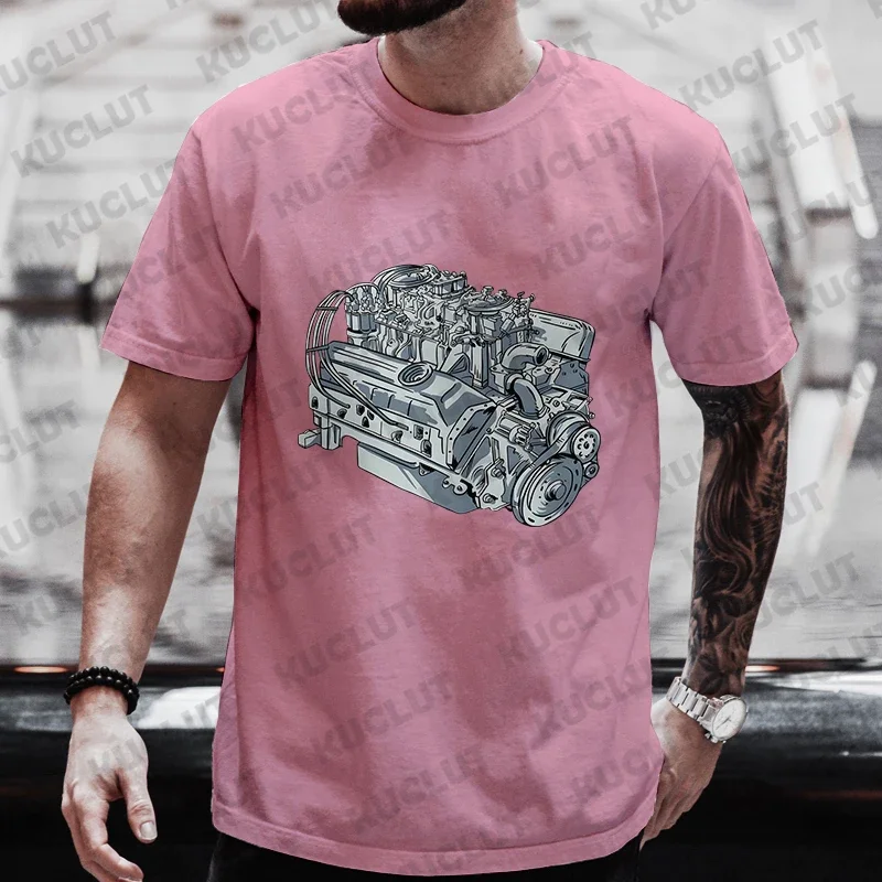 T-shirt Homme Fan De Voitures MAKAYA - Noir, Coupe Oversize, Coton, Neuf Avec étiquettes