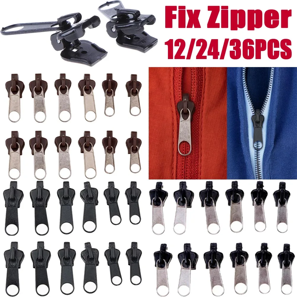 3 Sizes Zipper Repair Kit Universal Instant Fix Replacement Zip Slider Teeth Rescue New Design Zippers Sewing Clothes