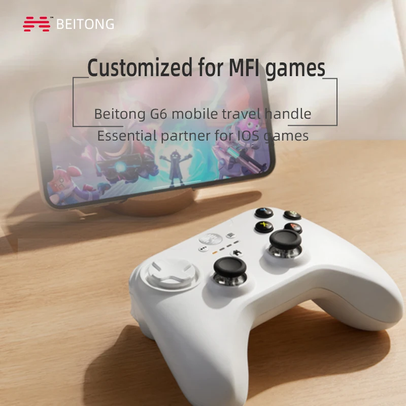 BEITONG IG6 Bluetooth Game Controller Wireless iOS Mobile GamepadJoystick for Apple Officially Licensed Games Accessories