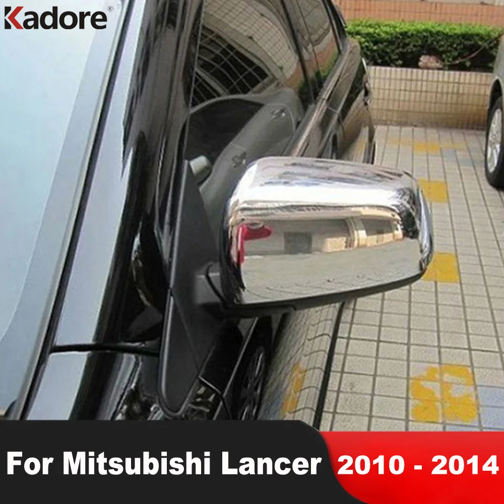 

Rearview Mirror Cover Trim For Mitsubishi Lancer Lancer X Lancer Evo 2010-2013 2014 Chrome Car Side Wing Mirrors Cap Accessories