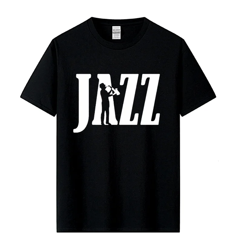 

Футболка мужская с забавным рисунком саксофона, хлопок, стиль Харадзюку, уличная одежда, лето-осень