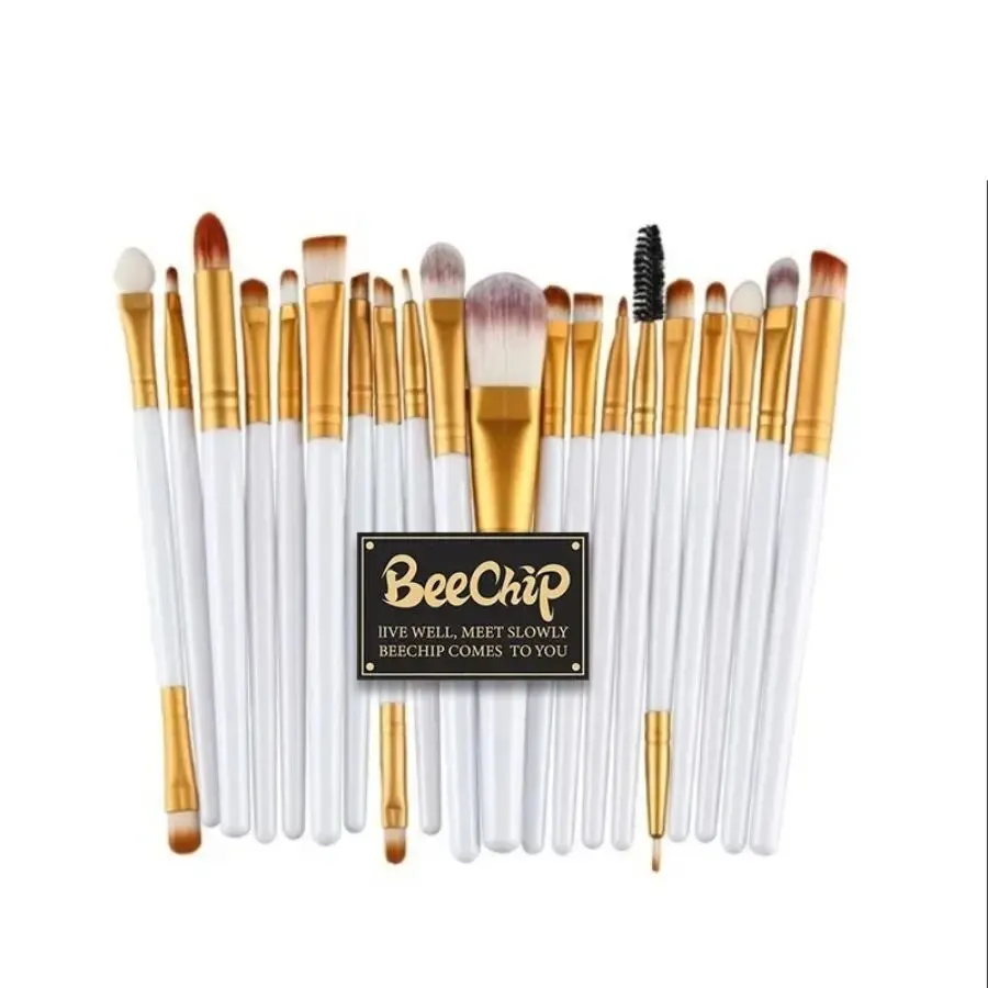 Makeup Brushes 20pcs Portable Blush Eyeshadow Loose Powder Beginner Set