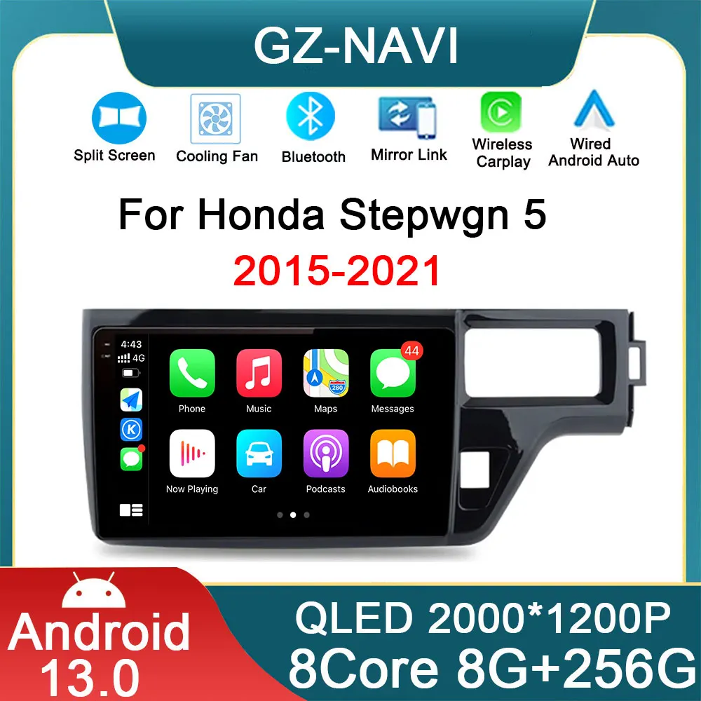 

Автомагнитола для Honda Stepwgn 5 2015-2021, 9 дюймов, Android 13, мультимедийный видеоплеер, беспроводной адаптер навигации, 2din, 2 Din, DVD