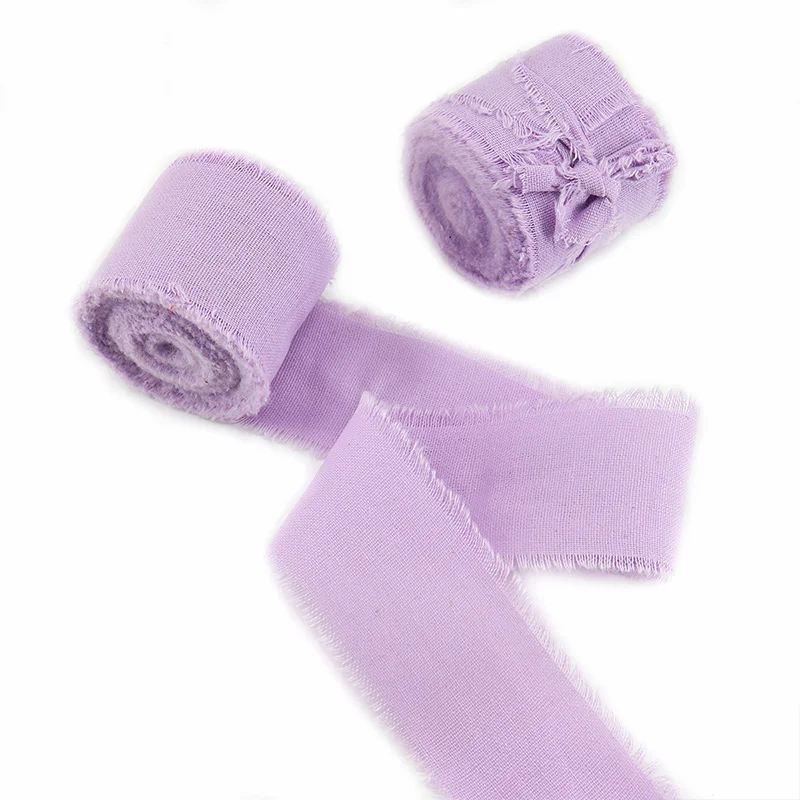 Emerald Green Frayed Edge Cotton Ribbon for Gift Packaging & Floral Bouquets – 3.8cm Wide