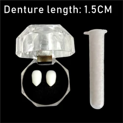 Vampire Fangs Cosplay Kit with Adhesive Glue Gift Set (1.5CM)