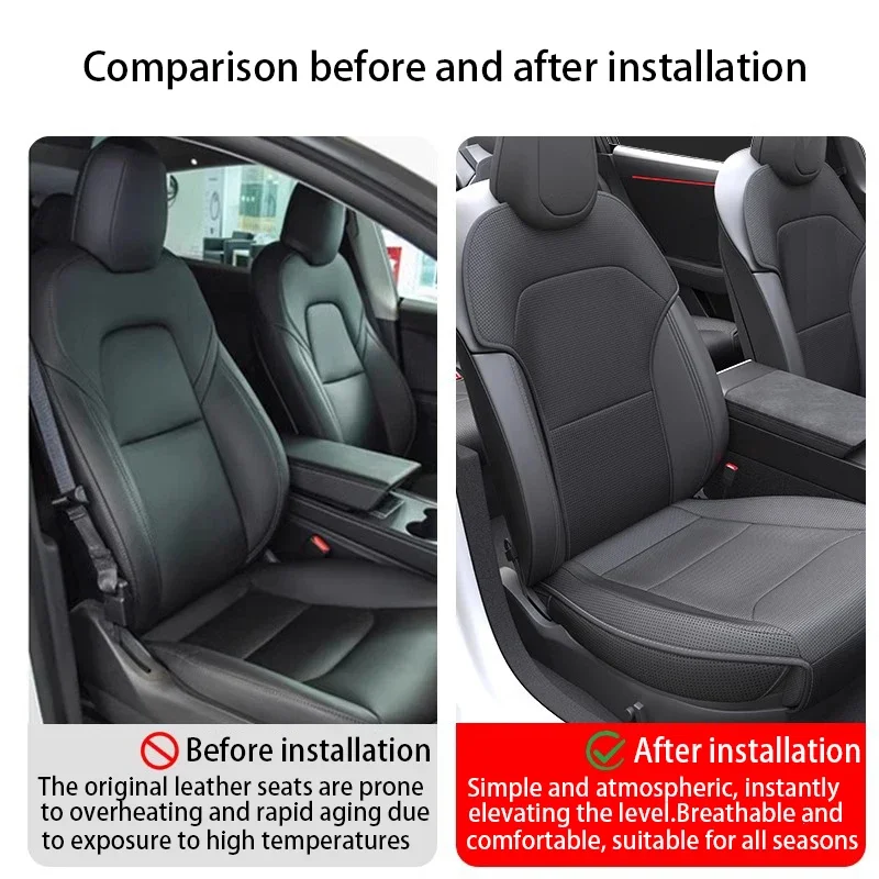 Car Seat Cover Cushion For Tesla Model Y Juniper 2025 Full Car Seat Cushion&Back