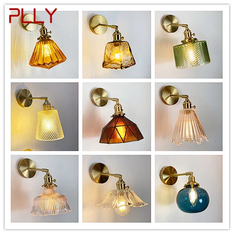 

PLLY Nordic Brass Wall Lamp Indoor Living Room Bedroom Bedside Lamp Modern Hotel Corridor Hallway Wall Lamp