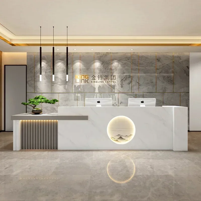 Garden Computer Reception Desk Salon Luxury White Mobile Register Salon Office Desk Store Bancone Reception Luxury Furniture