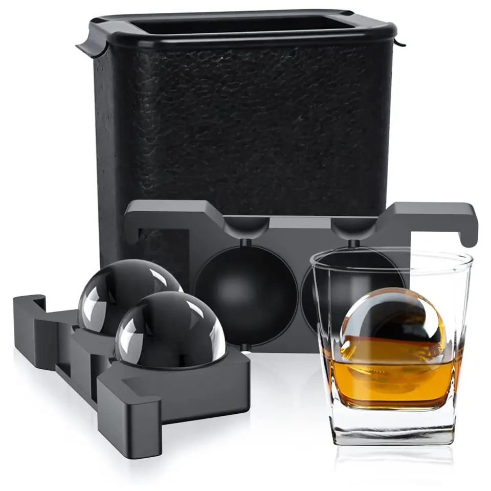 Crystal Clear Ice Ball Maker Ice Ball Press Spherical Whiskey Tray