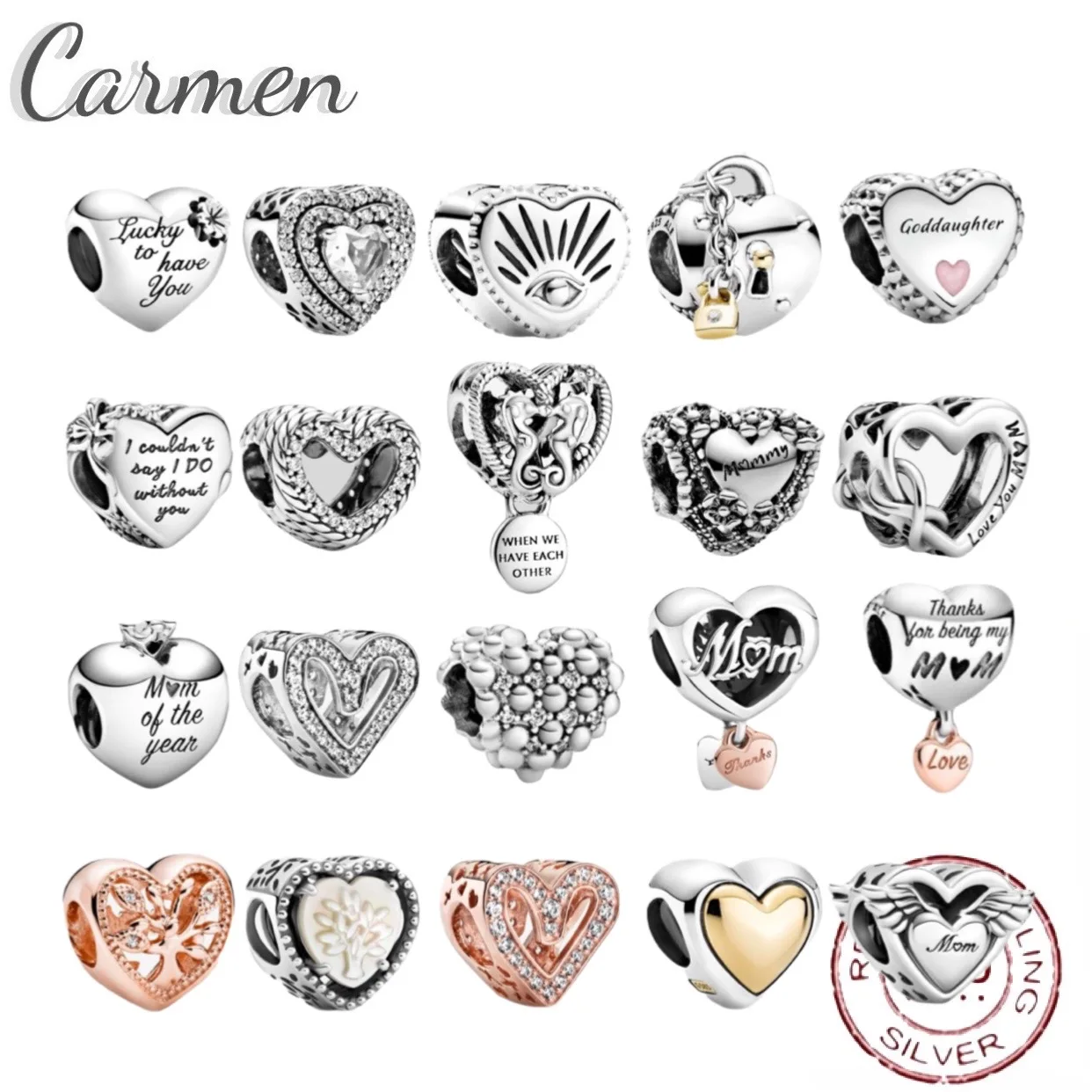 100 925 Sterling Silver Pandora DIY Beads Charms Fit Pandora Bracelet