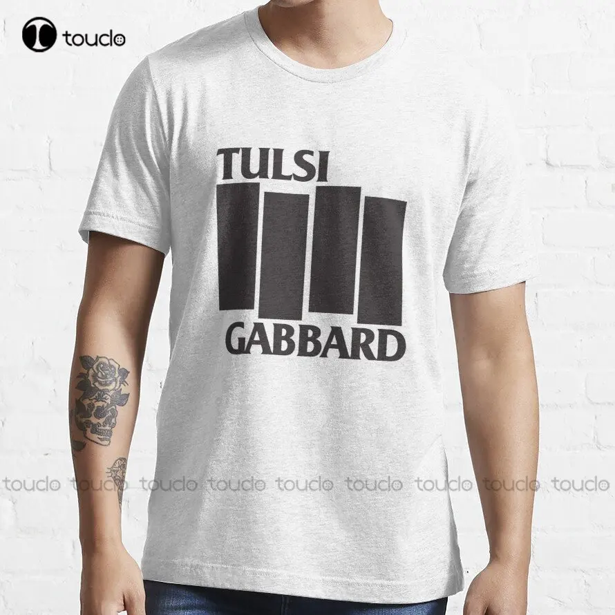 Tulsi Gabbard Black Flag Trending T-Shirt Cat Shirts Custom Aldult Teen Unisex Digital Printing Tee Shirts Xs-5Xl Regalo Personalizzato