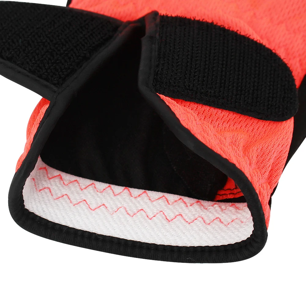 Efunist Golf Gloves Men Left Hand Breathable Orange Golf Glove All Weather Grip 3D Performance Mesh Non-slip Micro Fiber Men's