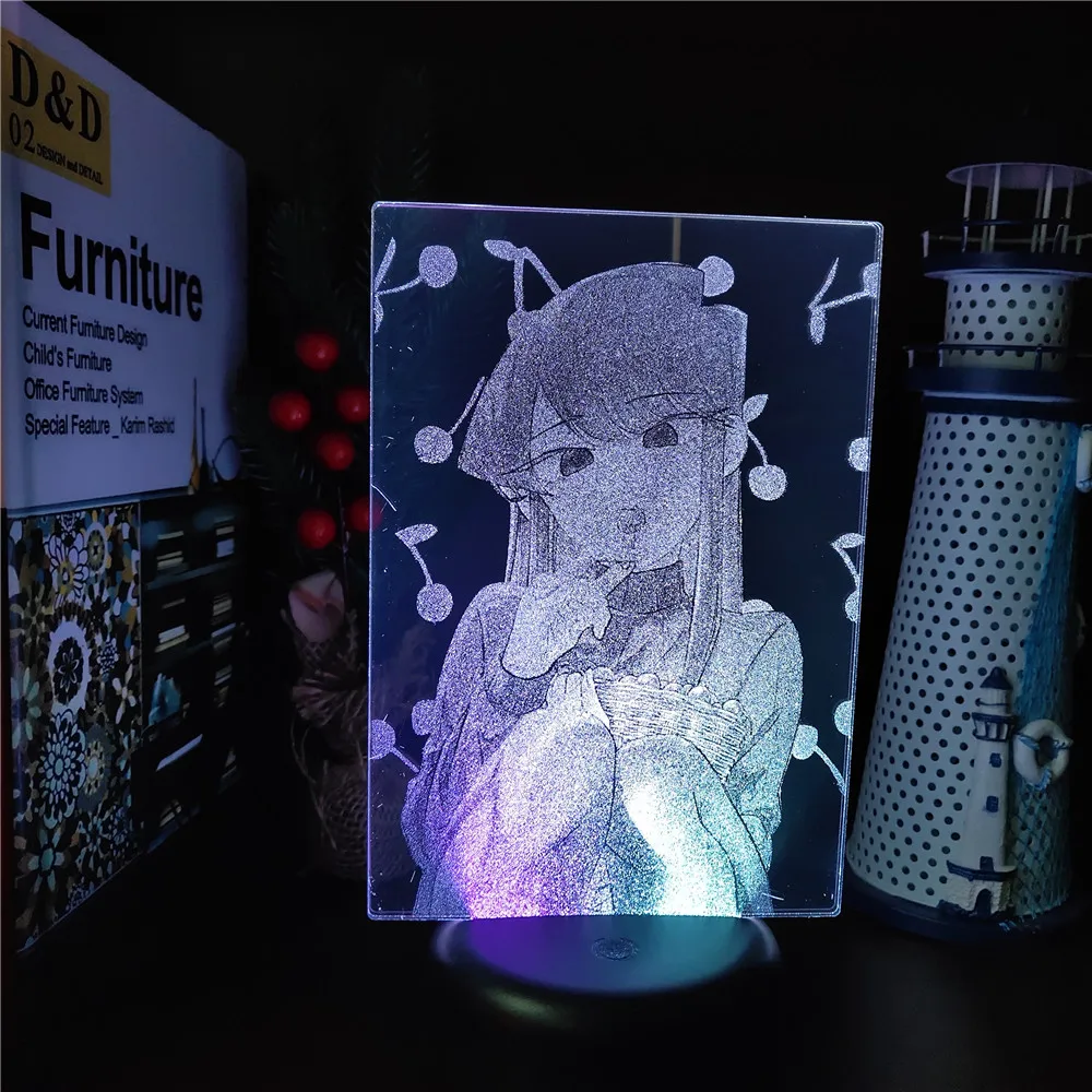 

3D лампа Komi Can Communicate для Komi Shouko, светодиодный ночсветильник с USB, украшение для спальни, иллюзия, настольная лампа, детский подарок на день рождения, манга