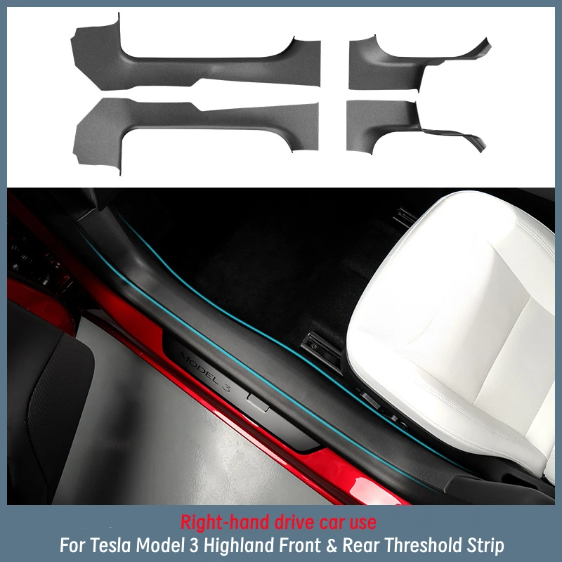 Tesla Door Sill & Interior Protection Kit with Anti-Kick Pads