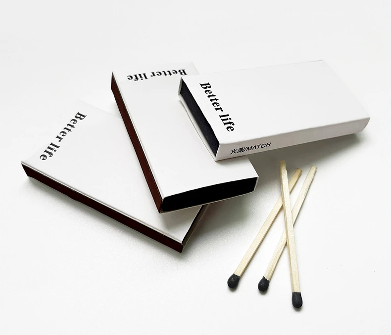 Description Picture 4 of item10pcs/pack Classic Black and White Box Matches for Smoking Cigarette Accessories Long Match Moxibustion Cigar 55mm 15 Sticks