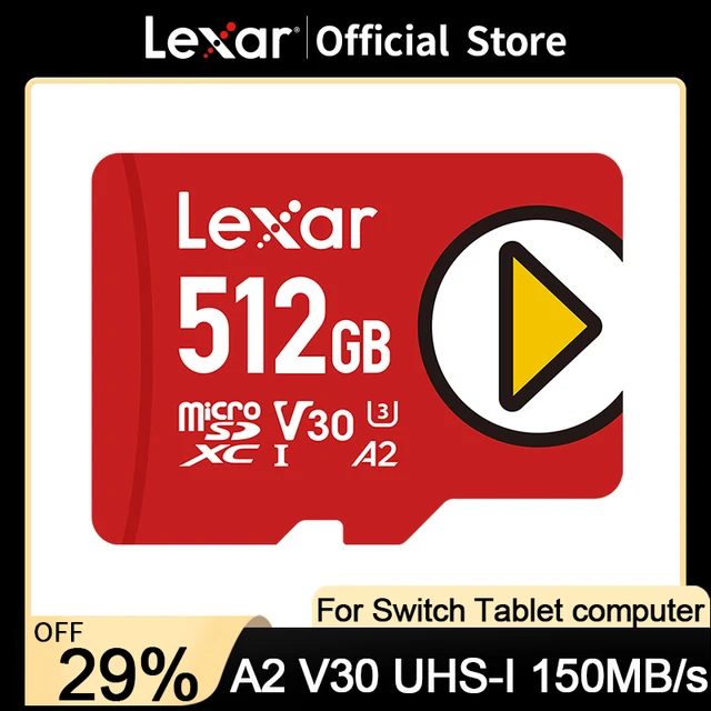 Lexar tf Card Play High Speed A2 U3 Micro SD card 256gb 512gb 1TB SDXC Memory Card UHS-I For Switch Game console Tablet computer 1