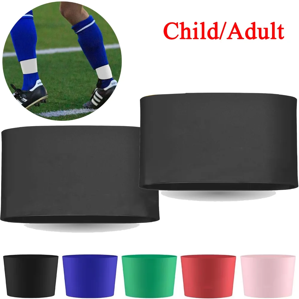 Soccer Shin Guard Straps Silicone Holders Leg Bands Non-slip Elastic Grip Socks Sleeves For Youth Adults Kids Gym Athletics