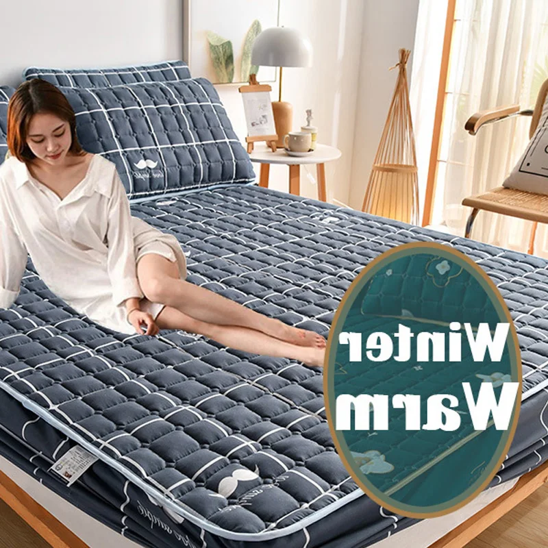 

Adjustable Mattress Cover Or Pillowcase Quilted Thick Fitted Sheet Stretch Fashion Breathable Protector Bedspread Flower Pattern