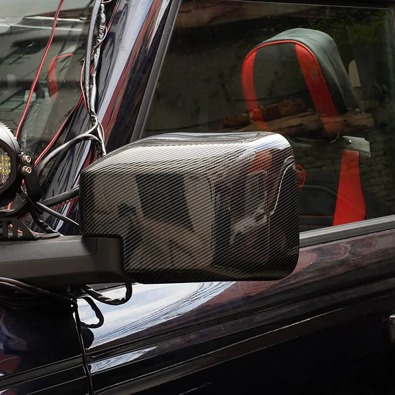 Bracingo For Ford Bronco 2021 2022 2 4 Door Carbon Fiber Car Side Wing Rearview Mirror Decorative Cover Protective Cap Trim 2pcs 3 Bracingo For Ford Bronco 2021 2022 2 4 Door Carbon Fiber Car Side Wing Rearview Mirror Decorative Cover Protective Cap Trim 2pcs 3