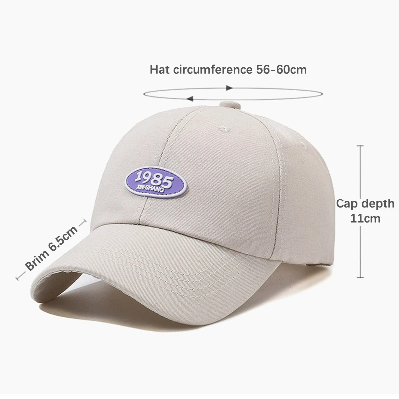 1 Piece New 1985 Women Spring Summer Baseball Hats Soft Cotton Snapback Cap Outdoor Sports Dad Trucker Hat Duckbill Cap