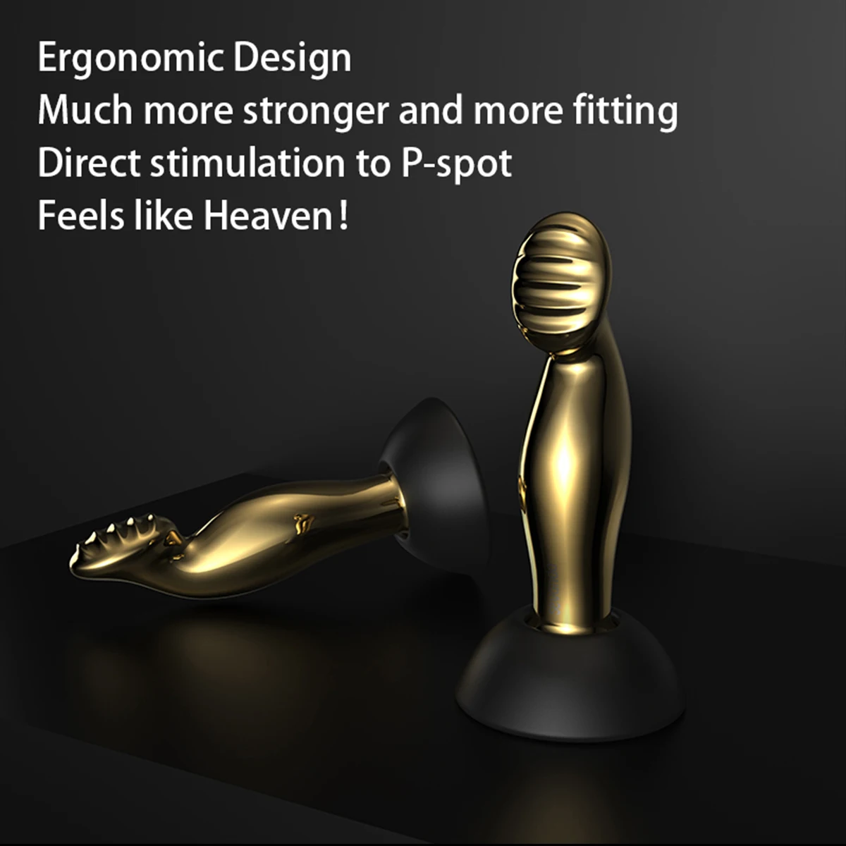 Plug Anal Vibratório Dourado Buttplug Massager