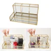 Clear Glass Makeup Brush Holder Cosmetic Storage Case Lipstick Holder Desk Organizer Cosmetic Make Up Organizer Makeup Tools 1